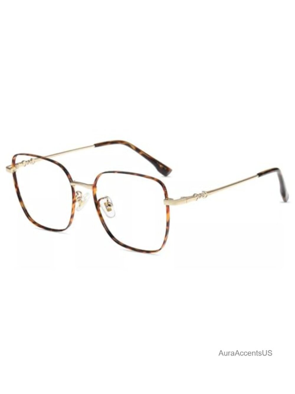 Blue Light Blocking Reading Glasses Metal Frame Adjustable Nose Pads